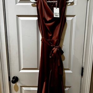 Alex Marie Rich Brown Maxi Dress